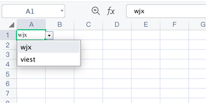 Drop-down list example